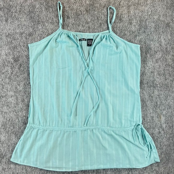 Maurices Tops - Maurices Cami Tank‎ Top Women XL Light Blue Cotton Peplum Boho Peasant Y2K Airy